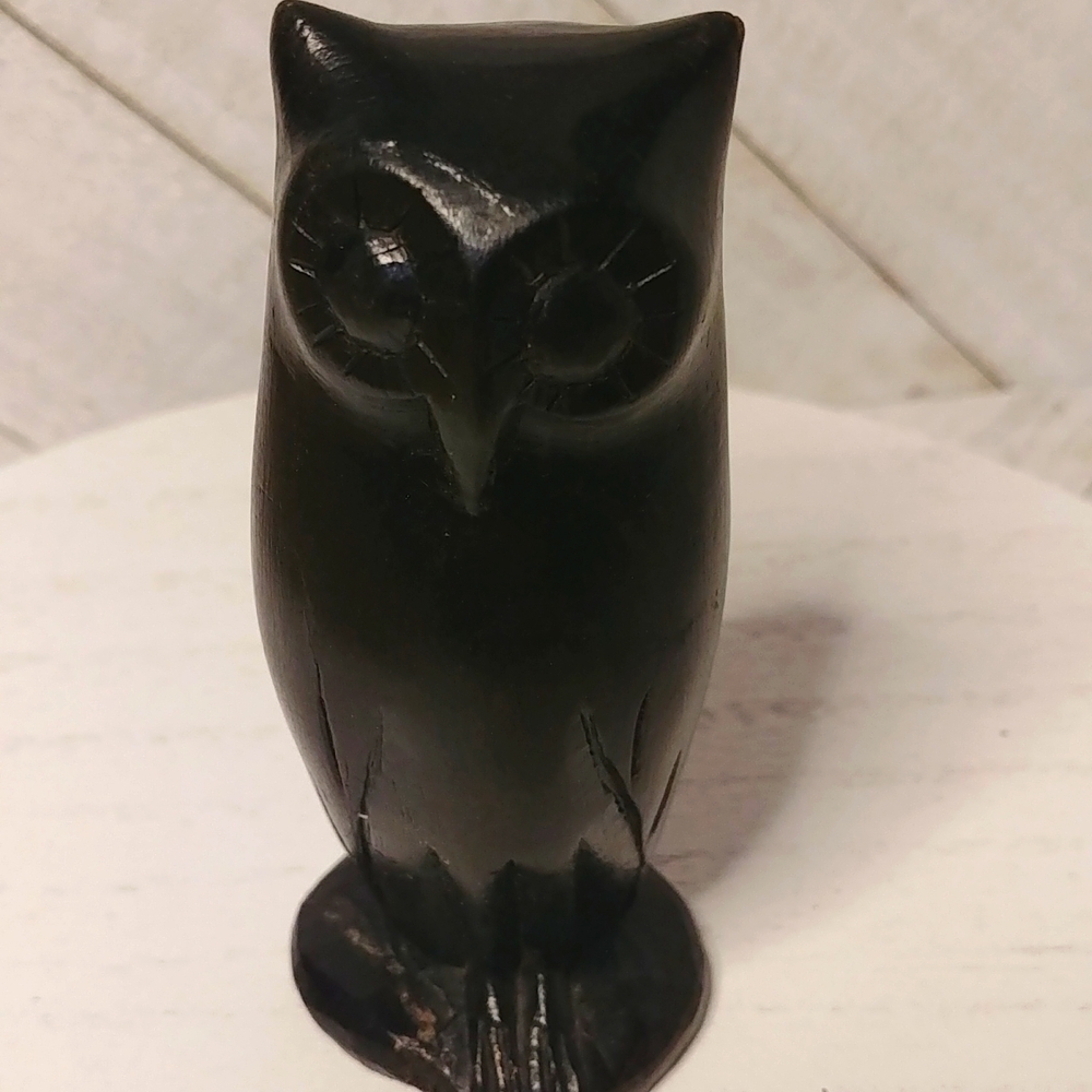 🎉2/$16 Owl Wood Carved Small Sculpture